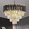 Buy SINOMAN Adjustable Stylish Led Chandelier with K9 Crystals Droplets ...
