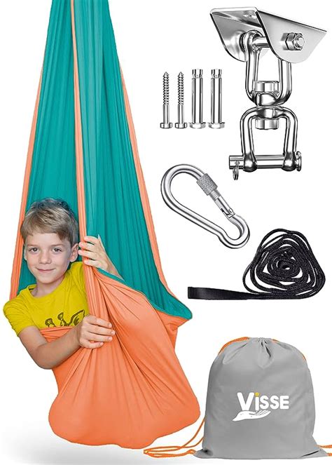 Sensory Swing for Kids Indoor Outdoor & 360° Hardware - Calming Sensory ...