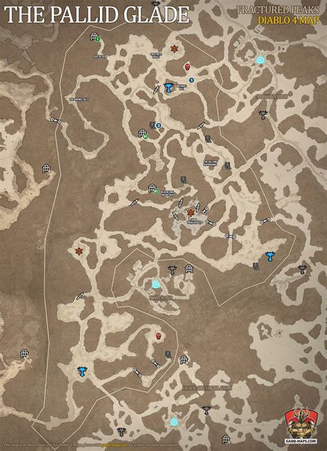 The Pallid Glade Map for Diablo 4