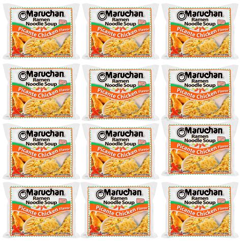 Maruchan Picante Chicken Ramen Noodles, Savory Spicy Flavor, 3 oz Packs ...