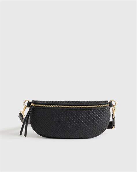 Quince Italian Leather Handwoven Sling Bag in Black | Lyst