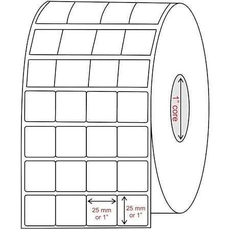 D R Label World 25x25 (Chromo) Barcode Labels Stickers, 8000 Label in ...