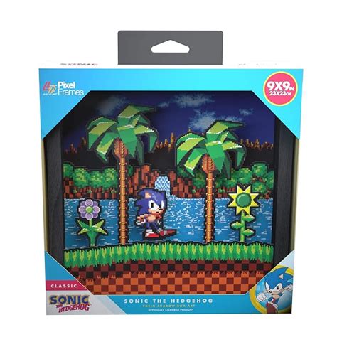 Buy Pixel Frames Sonic The Hedgehog Idle Pose 9x9 inches (Big) Shadow ...