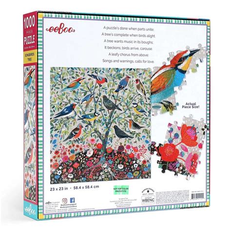 eeBoo Songbirds Tree 1000 Piece Puzzle The Nut House
