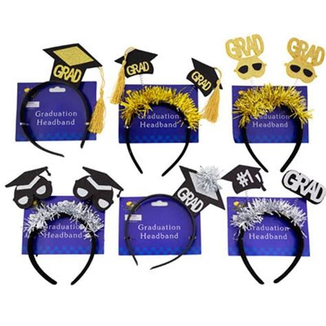 Regent Products Graduation Headband with Tinsel or Tassel Barbell Haley ...