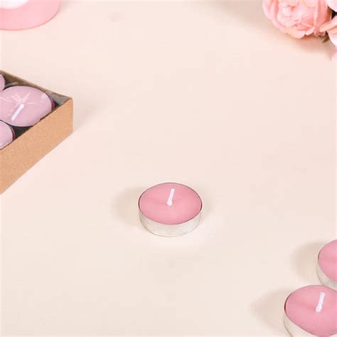 Light Pink Tealights For Home Decor Set Of 50 Online - Premium Candle ...
