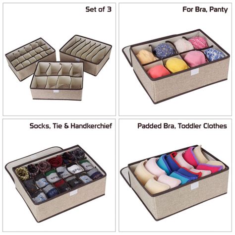 UrbanStorie® Closet Organizer and Storage Drawer Dividers for Underwea ...