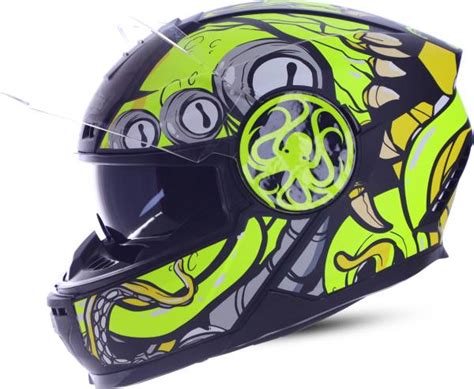 Steelbird SBH-40 Octopus ISI Certified Full Face Graphic Helmet with ...