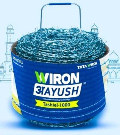 TATA WIRON Aayush Barbed Wire for Fencing – 14 Gauge, 2MM Thickness ...