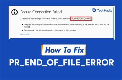 Image result for PR End of File Error Fix