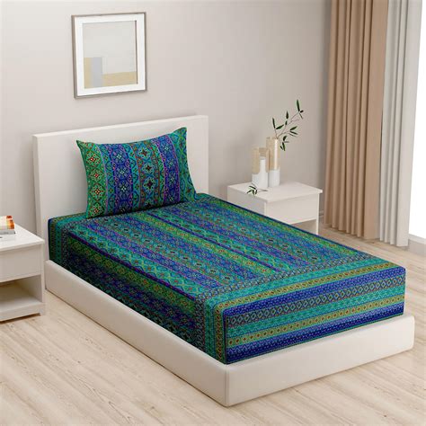 Buy SWAYAM Bohemian Rhapsody Enchanting Cotton 2Pcs Single Bedsheet Set ...