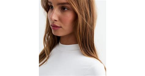 White High Neck Jersey Thong Bodysuit | New Look