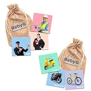 Buy BabyG Vehicles & Community Helpers Flashcards Combo Set(16+20 Real ...