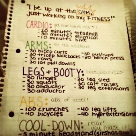 Image result for Training Note Workout