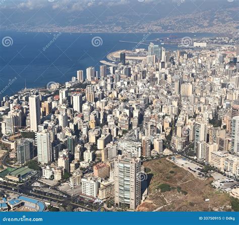 Beirut, Lebanon stock image. Image of apartments, aerial - 33750915
