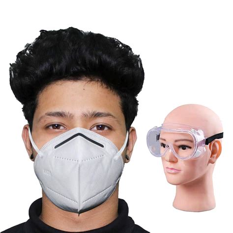 Motopack Combo of 1 Piece Goggle & K-N95 FDA Approved Disposable Face ...