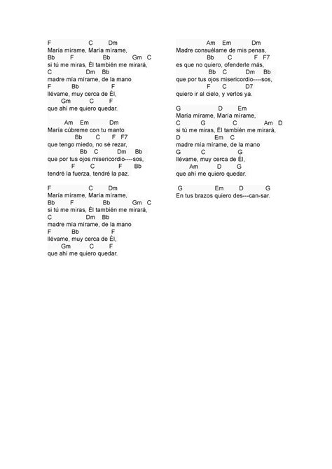 María Mírame: Letra y acordes de la canción ※ - Iluminación Digital