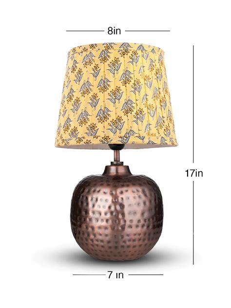 Shop Copper Hammered Pot Lamp with Multicolor Pink Shade at Green Girgit