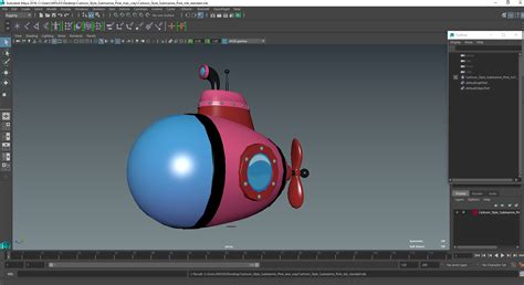 3D Cartoon Style Submarine Pink model | 3D Molier International