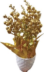 AutoVHPR Gold Cherry Blossom Artificial Flower with Pot Price in India ...
