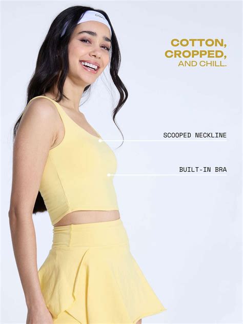 Yellow Cotton Scoop Tank – CAVA Athleisure Pvt Ltd