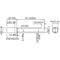 Kingbright L-424GDT LED bedrahtet Grün Zylindrisch 3 mm 4 mcd 70 ° 20 ...