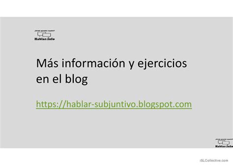 Subjuntivo Ojalá Teoría : English ESL powerpoints