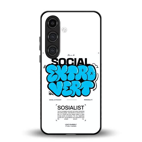 Social Extrovert Phone Case for Samsung Galaxy S24 | Glass Case – Boujee