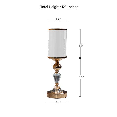 Fulgor Rose Gold Crystal Candle Stand – The Decor Circle