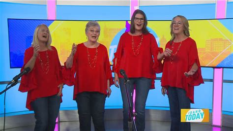 All-woman barbershop quartet Star Harmony Chorus performs in our studio ...