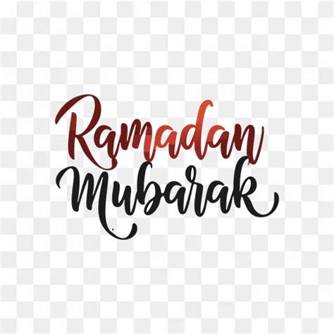 Ramadan Mubarak Colourful Text Png Image