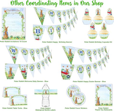 Buy POP parties Ink Peter Rabbit Cupcake Toppers & Wrappers - 24 ...