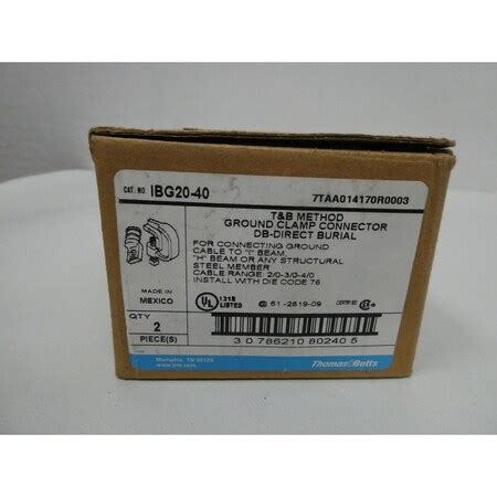 Abb Beam Ground Clamp Connector Conduit Parts And Accessory 2PK IBG20 ...