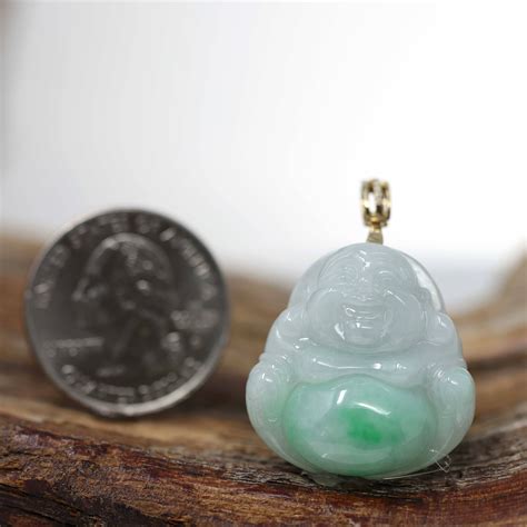 18k Gold Jadeite Buddha Pendant Necklace | Real Jade Buddha Jewelry – BKLA