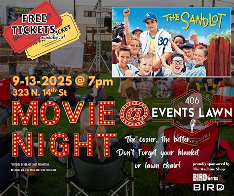Movie Night on the Lawn – The Sandlot, 406 Events Lawn, Billings, 13 ...