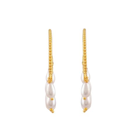 Nazakat Nazuk Pearl Drop Hoop – VOYLLA