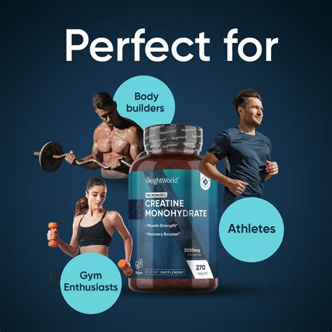WeightWorld 3000mg Creatine Monohydrate Tablets - Gym Supplement India ...