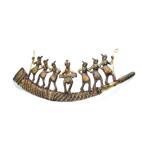 Brass Tribal Folk Dancers Wall Hanging With Antique Finish – Two ...