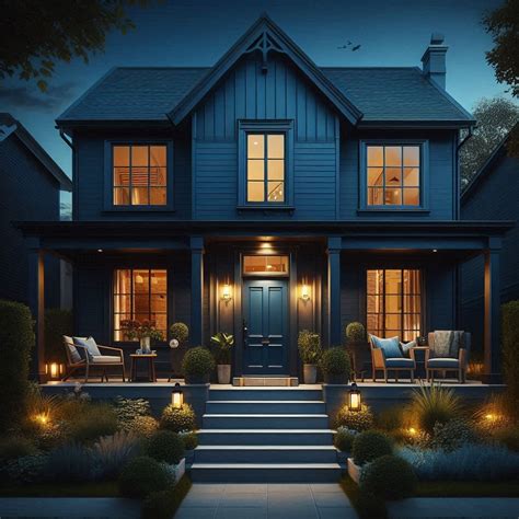 Dark Blue House 75 Blue Exterior Home Ideas You'll Love April, 2025