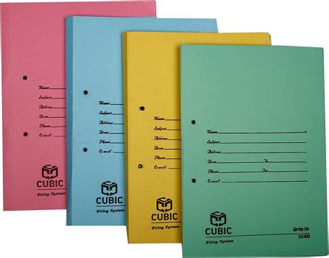 CUBIC Spring File - Fullscape, Multicolour, 3040 - Pack of 6 : Amazon ...
