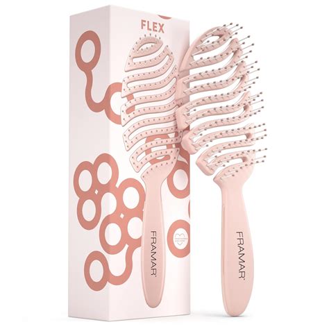 Amazon.com : FRAMAR Vented Pink Hair Brush For Women - Flex Brush, Wet ...