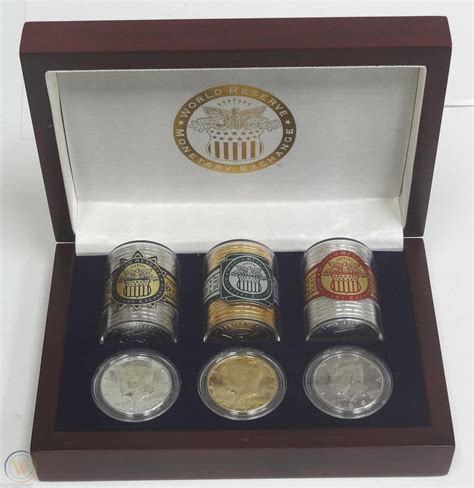 JFK CASED Platinum, Gold, & Silver ROLLS World Reserve Monetary ...