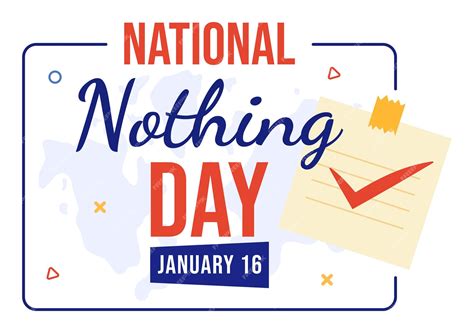 Premium Vector | National nothing day illustration of day to take a ...