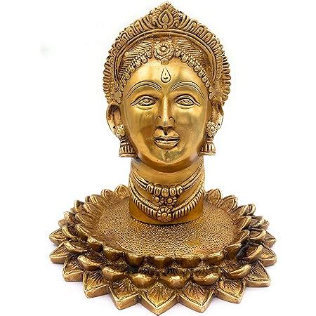 Buy South Indian Arts Brass Gouri Face Parwathi Head Parvati Mukut ...