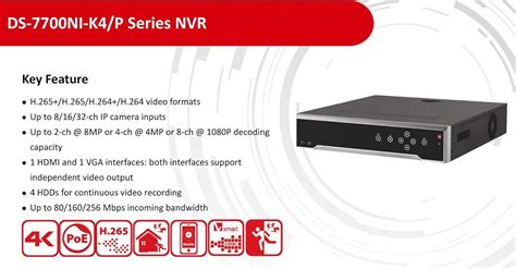Buy DS-7732NI-K4/16P 32 Channel 4K 8MP Network Video Recorder NVR with ...
