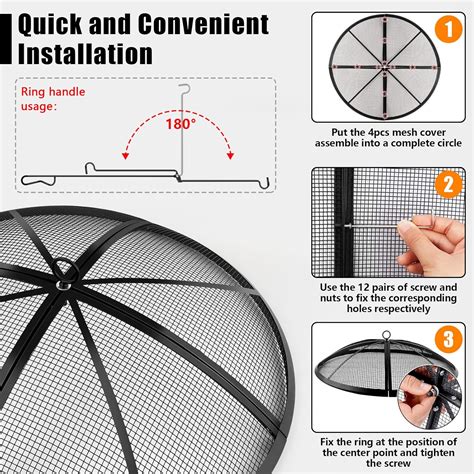 RGJ Fire Pit Spark Screen, Fire Pit Screen 36 Inch Round India | Ubuy
