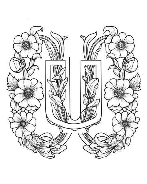 Letter U Coloring 的图像结果