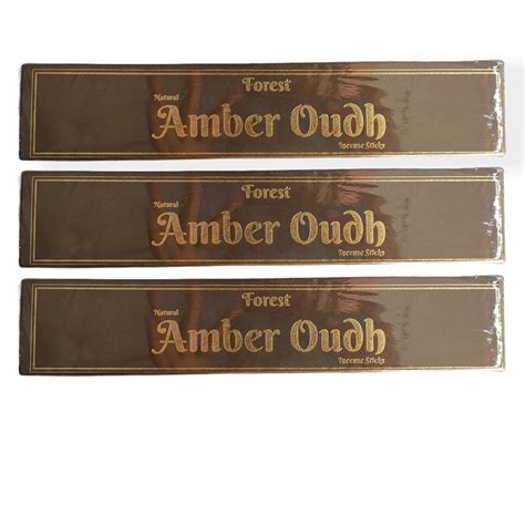 Forest Fragrance Amber Oudh Natural Incense Sticks - 50 GMS Set of 3 ...