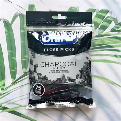 (Oral-B®) Floss Picks, Charcoal Mint 75 Floss Picks ออรัลบี ไหมขัดฟัน ...
