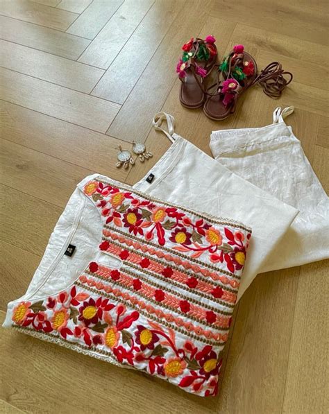 WHITE EMBROIDERED COTTON COORD SET – Khoobsurat Eva